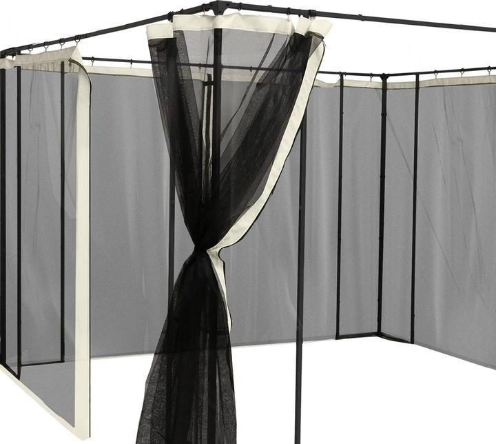 Actual product image Outsunny Fly net for 3 x 3 m gazebos with zip fastener (352 cm, 352 cm)