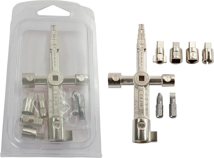 Actual product image Dönges Multifunction key MFS, 122 x 64 mm (Inner square, Slotted screws)