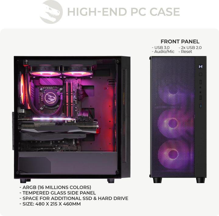 Actual product image Sedatech Expert Gaming PC - UCCB679I1I1HF (AMD Ryzen 7 5700X, 32 GB, 1000 GB, GeForce RTX 5060 Ti)