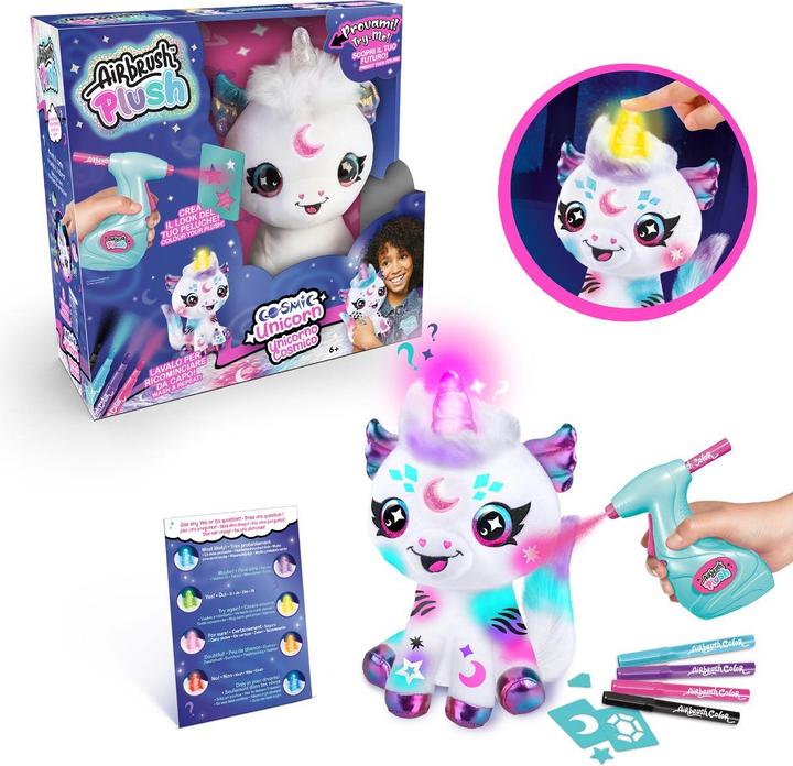 Actual product image Rocco Giocattoli Airbrush Plush Cosmic Unicorn