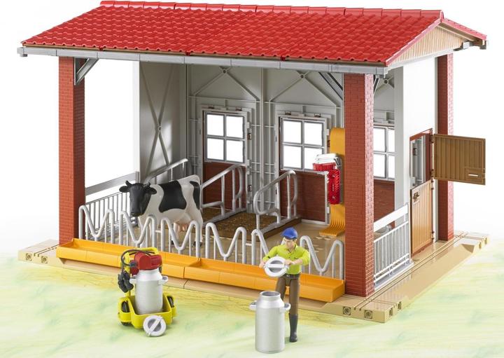 Produktbild Bruder Kuhstall mit Melkmaschine, Kuh und Figur