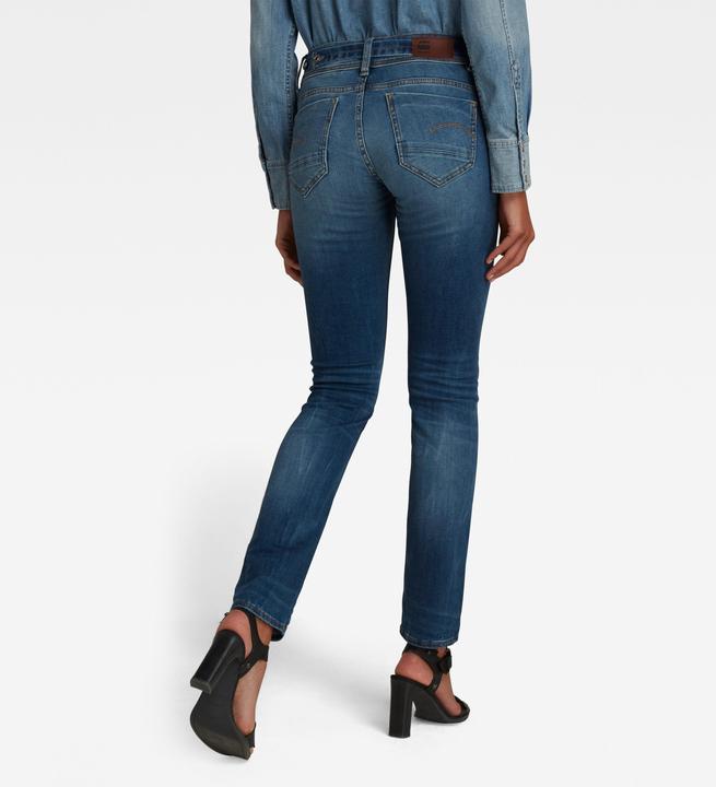 Image du produit G-Star Midge Zip Mid Straight Jeans medium indigo aged (W28/L34)