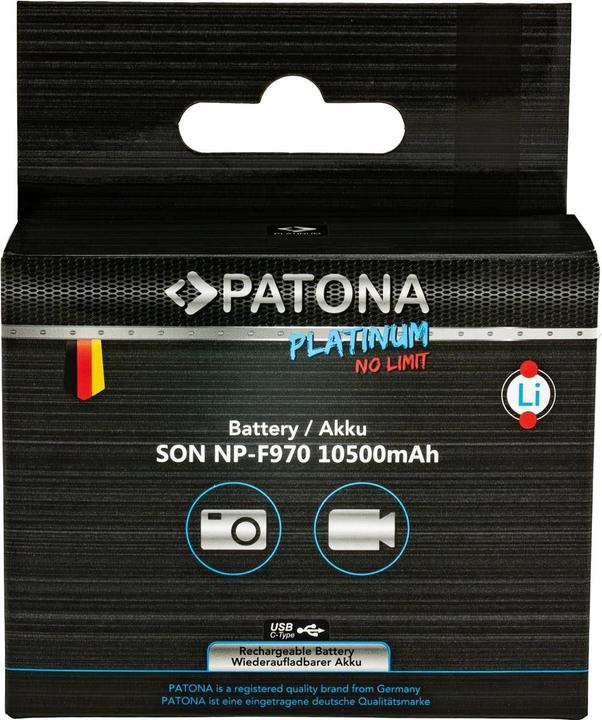 Produktbild Patona Platinum Akku für Sony NP-F970, F960, F950 inkl. Powerbank (Kamera Akku)