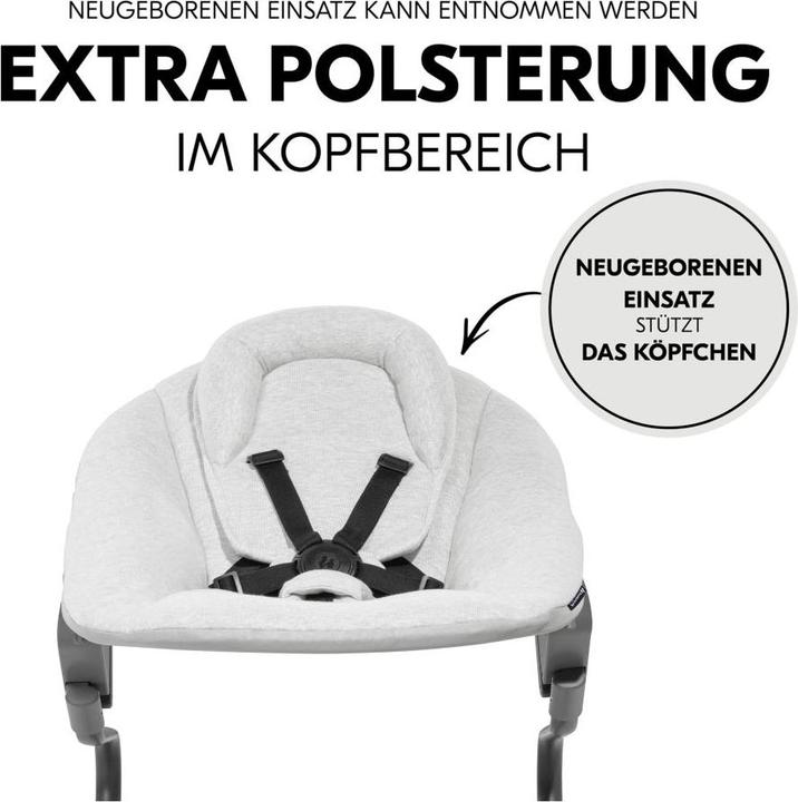 Produktbild Hauck Hochstühle Alpha Plus Grey 4-tlg. Newbornset Light Grey - (Hochstuhl)