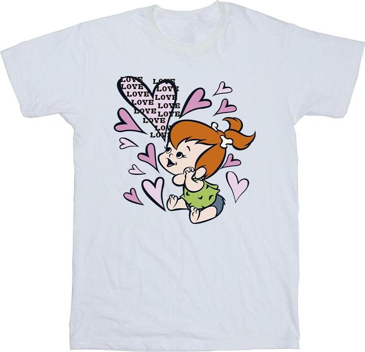 Actual product image The Flintstones Mens Pebbles Love Love Love T-Shirt (XXL)
