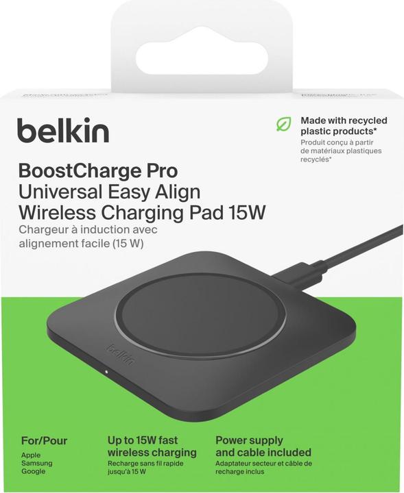 Produktbild Belkin Qi 15w Charging Pad White w/PSU (15 W)