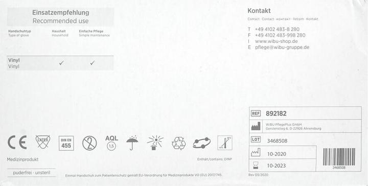 Produktbild 3A Wibu+ Lackhandschuhe, 100 Stück, Grösse XL, klar (XL)