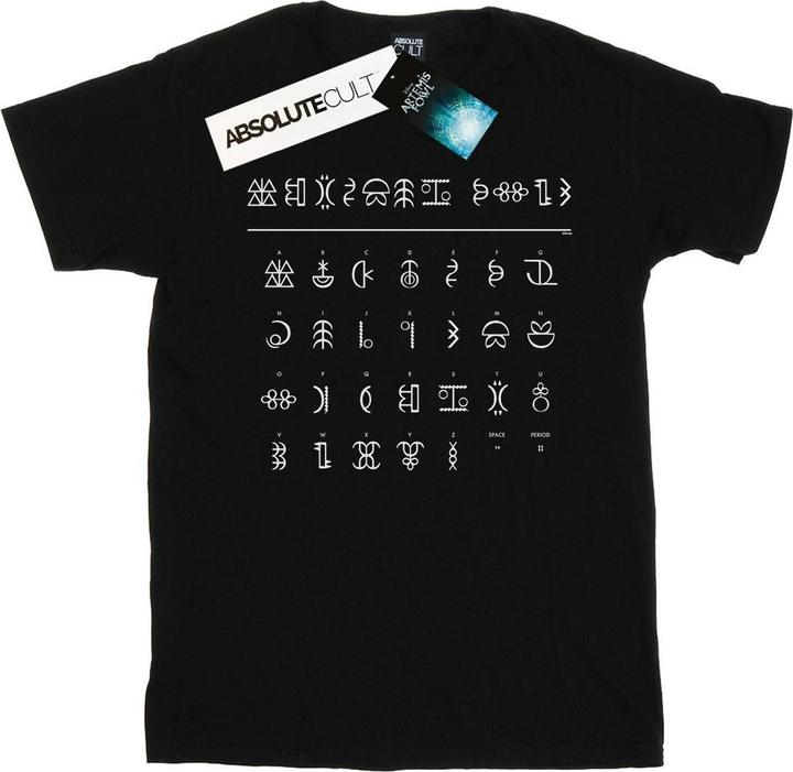 Disney Artemis Fowl Gnommish Alphabet Baumwolle Boyfriend TShirt