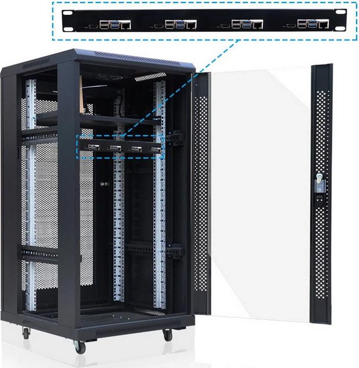 Actual product image Raspberry Pi U1 Rack Server Bracket for 5