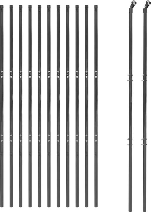 Produktbild VidaXL Maschendrahtzaun Anthrazit 2,2x25 m Verzinkter Stahl