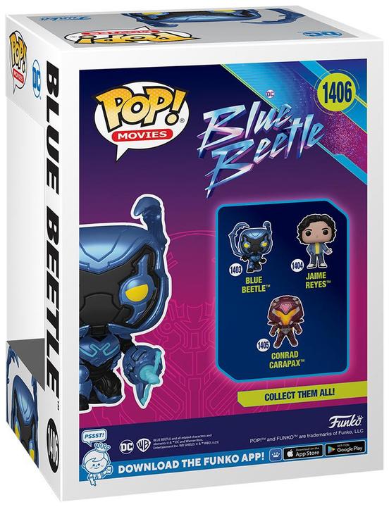 Actual product image Funko POP! Blue Beetle - Blue Beetle Exclusive Phosphorescente