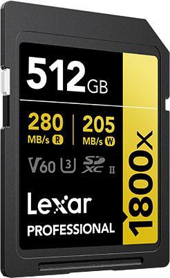 Produktbild Lexar Professional (512 GB, SDXC, U3, UHS-II)