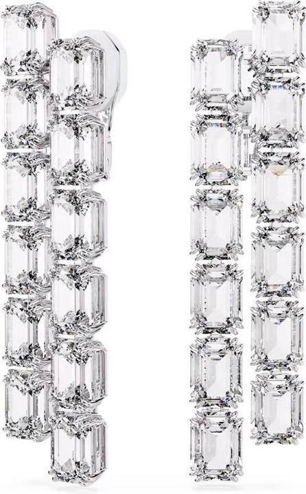 Produktbild Swarovski Millenia Ohrclips Oktagon Schliff Lang Weiss (Swarovski Metall)