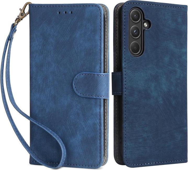 Produktbild Cover-Discount Galaxy A55 - Etui mit RFID Blocker blau (Samsung Galaxy A55)
