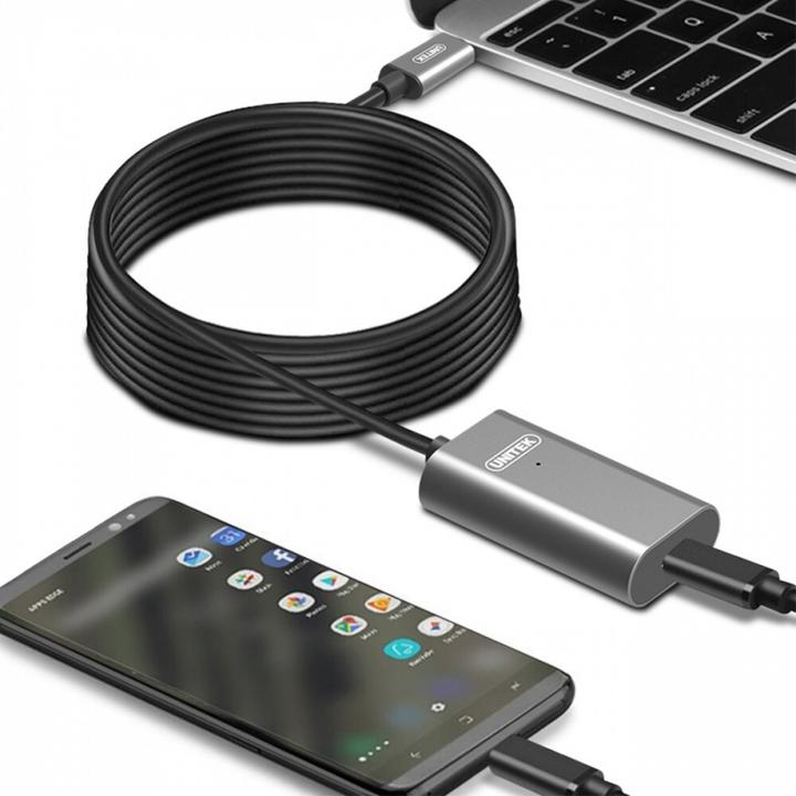 Actual product image Unitek U305A USB Cable USB 3.2 Gen 1 (3.1 Gen 1) USB C (5 m, USB 3.2 Gen 1)