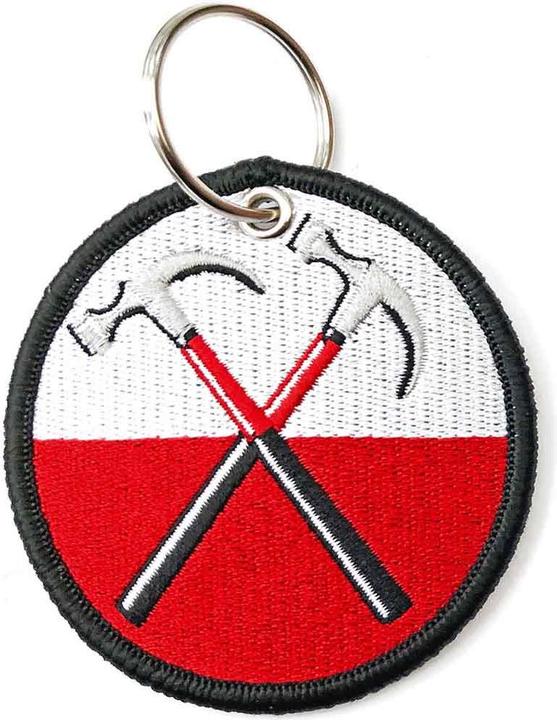 Pink Floyd The Wall Hammers Circle Plastic Key Chain, Multi-colored, One size