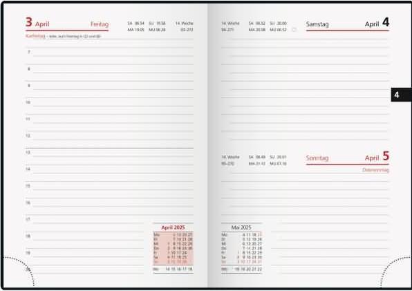 Immagine prodotto Rido Agenda tascabile modello Technik III nera, L x A mm: 100 x 140 (10 x 14 cm, Tedesco)