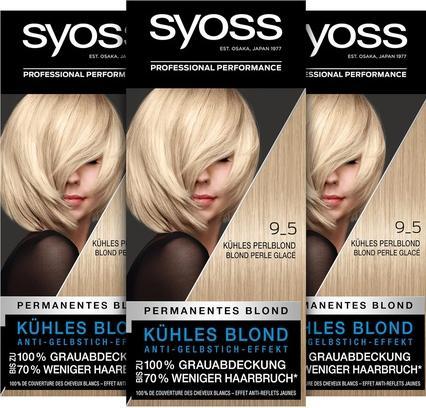 Actual product image Syoss Permanent colour 9 5 Cool Pearl Blonde (9-5 Cool pearl blonde)