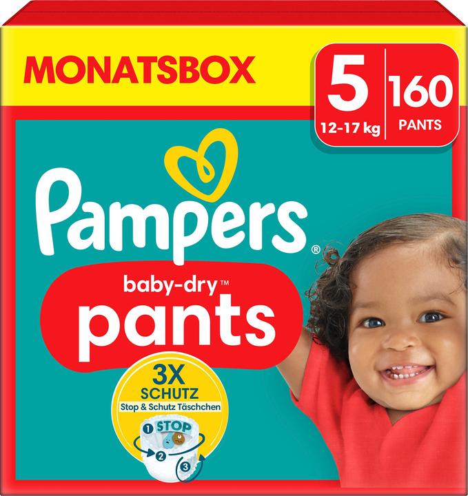 Pampers Baby-Dry Pants (Gr. 5, Monatsbox, 160 Stück)
