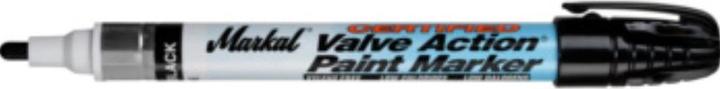 Produktbild Markal 96883 zertifizierter Flüssiglack-Marker mit Ventil, 0,32 cm Rundspitze, Schwarz (1 Marker) (Schwarz, 4 mm, 1 x)