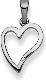Natsumi Schmuck Anhänger Herz Diamant Weissgold 18K/750 (750/18 K Weissgold)