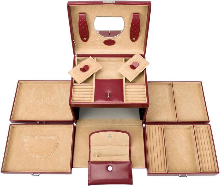 Image du produit Windrose Coffret à bijoux Merino 13 - Rouge
