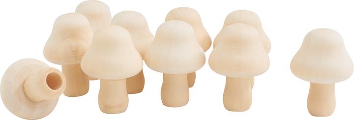 Actual product image VBS Wooden mushroom, 10 pieces
