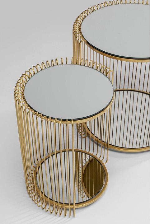 Immagine prodotto Kare Design Beistelltisch Wire Double Brass (2/Set)