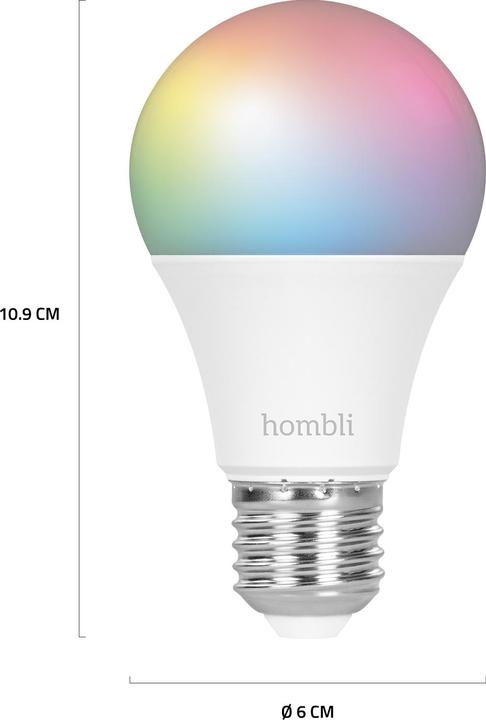Produktbild Hombli Smart Bulb 9W RGB (2x) (E27, 9 W, 800 lm, 2 x, F)