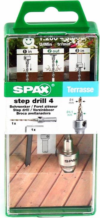 Produktbild Spax Bohrsenker step drill 4 Terasse 4 mm Bohrdurchmesser 60 mm Länge ( 5000009186049 ) (4 Millimeter)