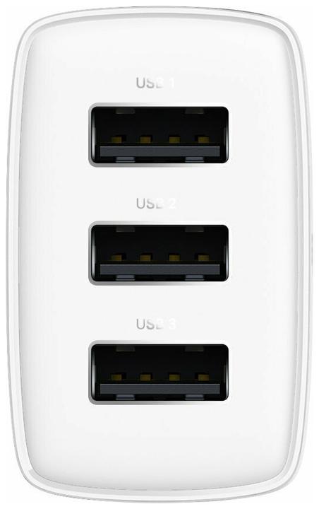 Actual product image Baseus Compact Charger 3U 17W EU White (17 W)
