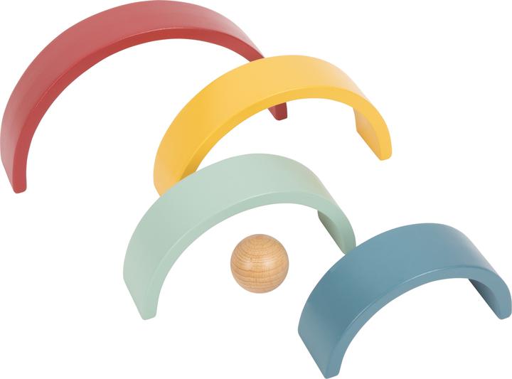 Produktbild small foot Holzbausteine Regenbogen „Safari“