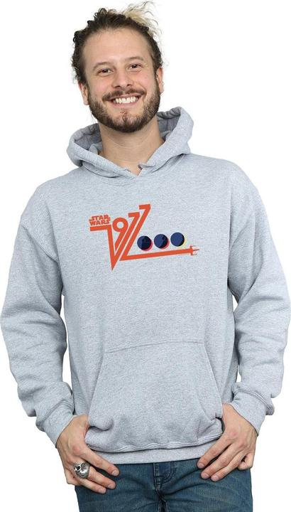 Immagine prodotto Star Wars Retro 1977 Death Star Felpa con Cappuccio Uomo (XXL)