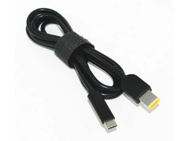 Actual product image PowerGuard USB-C to Lenovo Square Thinkpad Cable with Rectangular Flat Plug (10.5 x 4.2mm) 1.5m (USB 3.2 Gen 1)