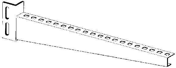 Produktbild Niedax NIE KTU600 Ausleger standard 90X610mm 2,5 kN feuerverz.