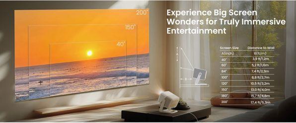 Actual product image JMGO N1S Nano LED DLP Projector 460 ISO 1080P GTV (1.2:1)
