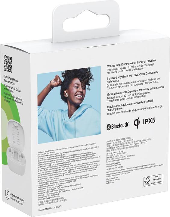 Image du produit Belkin Soundform Motion (ANC, 9 h, Sans fil)