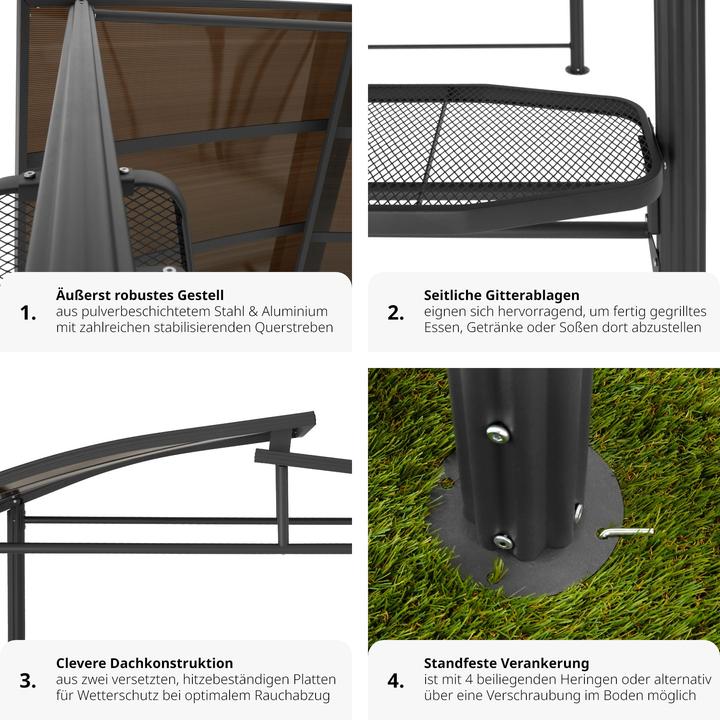 Produktbild tectake Grillpavillon Asado (240 cm, 150 cm)