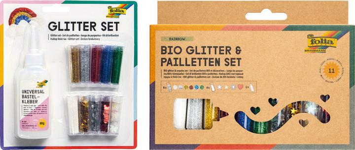 Image du produit Folia Jeu de paillettes avec colle décorative
