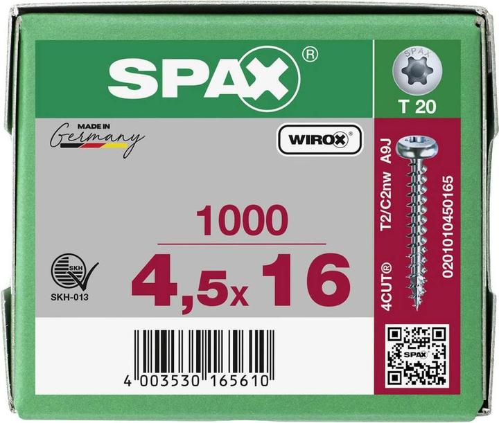 Immagine prodotto Spax Viti per truciolare PH T20 4,5x16 mm (1000 Viti per pezzo)