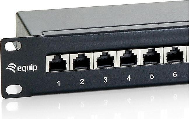 Actual product image equip 19" patch panel: 24 port, 1U