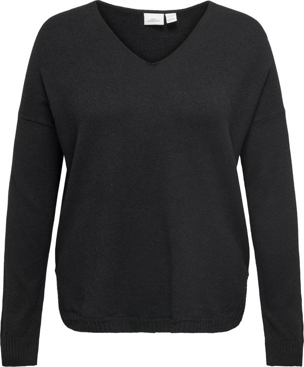 Only Curvy V-Ausschnitt Strickpullover