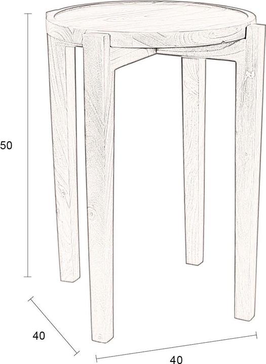 Actual product image Dutchbone Shane Side Table (40 x 40 x 50 cm)