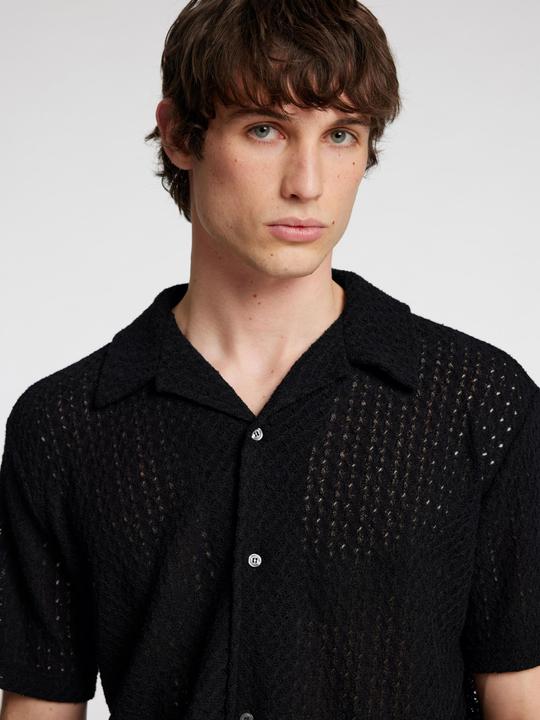 Produktbild Selected Homme Jacquard Strick Kurzarmhemd (L)