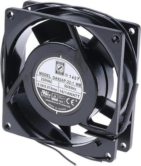 Image du produit Rs Pro AC ball bearing fan, 92mm 60cu.m/h 230V (92 mm)