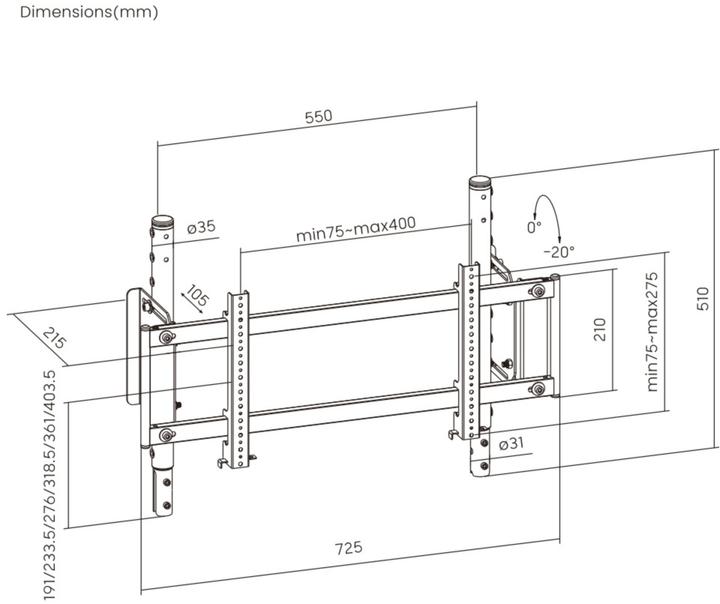 Produktbild Oplite R8 On Top Monitor Mount Black retail (Speditionsversand)