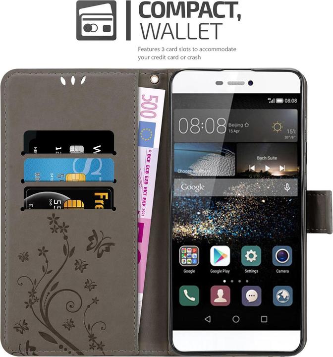 Image du produit Cadorabo Couverture du livre de fleurs (Huawei P8)