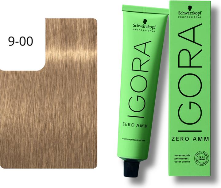 Immagine prodotto Schwarzkopf Igora Zero AMM - 9-00 Biondo Chiaro Naturale Extra (9-00 Natura Bionda Extra Leggera Extra)