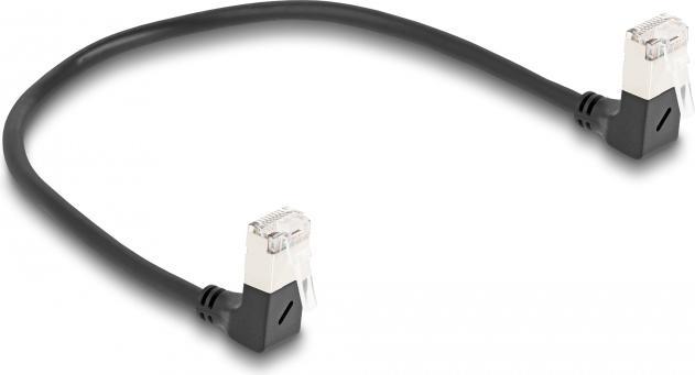 Immagine prodotto Delock Cavo di rete RJ45 Cat.6A S/FTP Slim 90° inferiore / inferiore (S/FTP, CAT6a, 0.50 m)