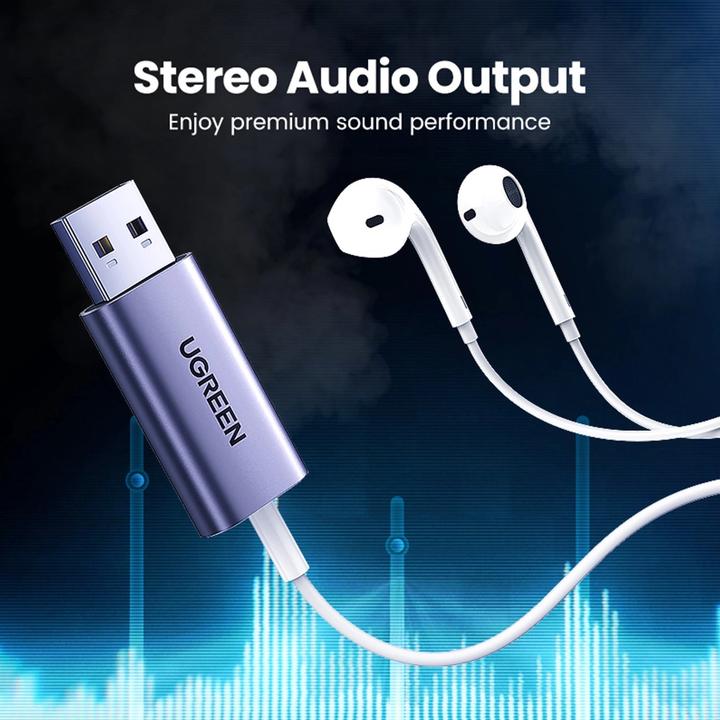 Immagine prodotto Ugreen USB 2.0 all'adattatore audio USB Sound Card Stick (USB)